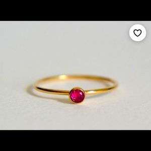 Gold & Garnet stacking ring